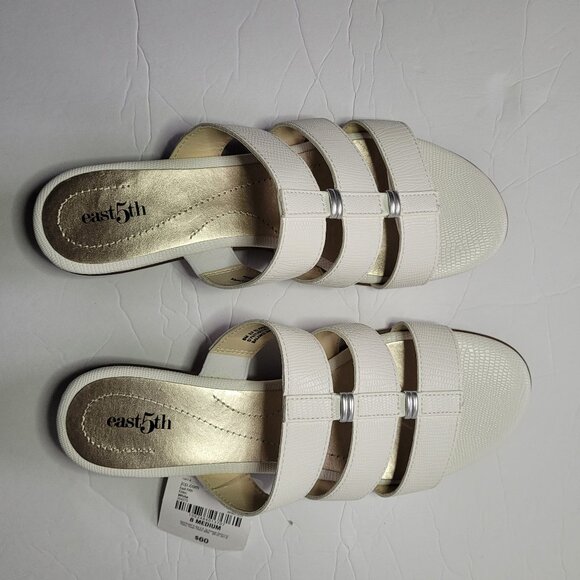 East 5th Elden White Sandals Women's Size 8 NWT - Picture 4 of 6
